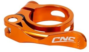 Sattelklemme CNC-Fahrradzubehör Sattelstützenklemme Ultraleichte Fahrradsattelstützenklemme 31,8 mm 34,9 mm Aluminium-Sattelstützenklemme for Mountainbikes SattelstüTzenklemme(Orange 31.8mm)