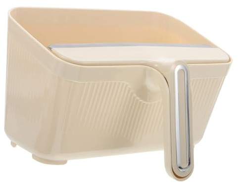 Alipis 1ensemble Petit Bac à Ordures De Bureau Avec Poignée Et Poubelle De Table Pratique Pour Cuisine Bureau Et Chambre Design Moderne Et Compact Blanche