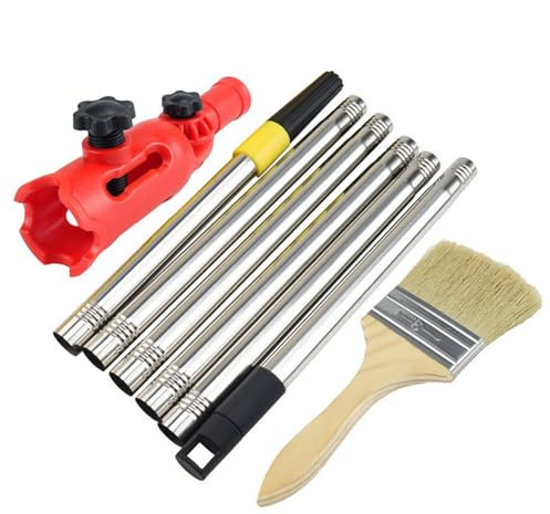Paint Brush Extender Attachment, 180-Degree Paint Pole Adapter, High Wall Paint Roller Attachment, Paint Pole Extender Tool, Adjustable Paint Pole Adapter, Long Reach Paint Brush Holder