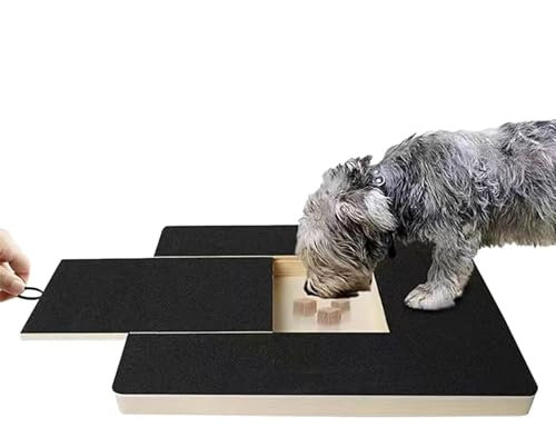 Planche à gratter pour chien en bois pour chiot, grattoir multifonction avec boîte à goûter intégrée, papier de verre pour soins des ongles d'animaux de compagnie