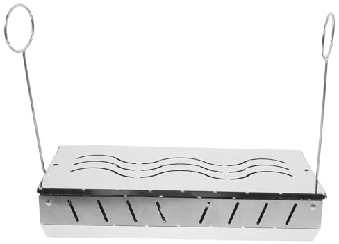 ifundom Edelstahl Räucherbox Mit Deckel Multifunktionale Box Für Holzspäne Für Gas Und Holzkohlegrills Einfache Handhabung Und Effektive Raucharomatisierung
