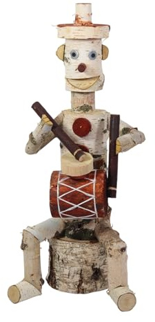 Holzfigur für Garten aus Birke SPIELER TALER 55cm Gartenschmuck