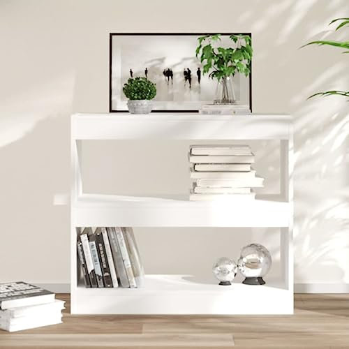 BOWEKAM Home & Garden-Bücherschrank/Raumteiler Weiß 80x30x72 cm-Möbelwahl