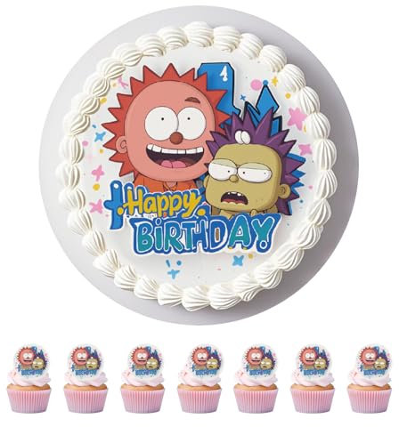 Anemowind Essbare Shidizai CupCake Dekoration Reispapier Cupcake Decos für Party (Animation)
