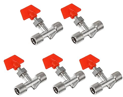 Uonlytech 5pcs Air Pump Valve Needle Float Ball Valve for Air Compressor Thread Easy to Install for Industrial