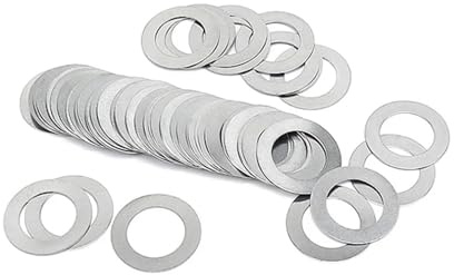 Junta de ajuste de acero inoxidable DIN988 304, arandela plana ultrafina, 0,1/0,2/0,3/0,5/1 mm, M2, M3, M4, M5-M40(M40x50xThick 10pcs,0.5mm thick)