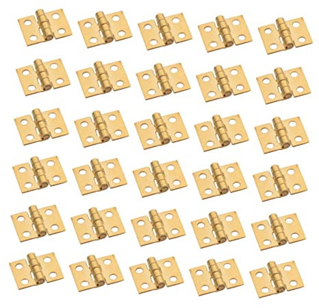 Didiseaon 30pièces Lot De Micro Charnières Cuivre Pour Boîtes Bois Charnières Miniatures Pour Boîtes à Bijoux Petites Et Résistantes