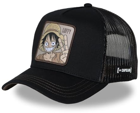 Capslab Luffy One Piece Noir Casquette de Camionneur Réglable