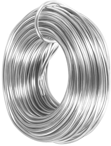 Basteldraht, Silber Aludraht 3mm x 20m, Perfekt Für DIY Schmuck, Blumendekoration, Skulptur Und Handwerk, Flexibler Draht 3mm