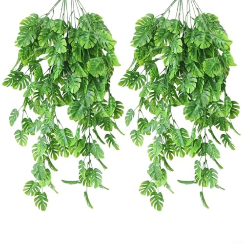 Ghirlanda di edera artificiale da 80 cm, in plastica verde, da appendere, per casa, giardino, festa di nozze, decorazione da parete, decorazione per interni ed esterni, a bassa manutenzione, ghirlanda