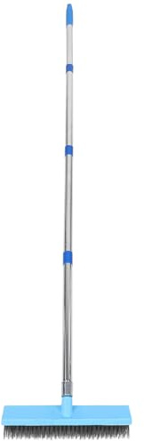 ABOOFAN Cepillo para Limpiar Juntas de Azulejos con Mango Largo de 16 M Cerdas Rígidas de Acero Inoxidable Cepillo para Fregar Pisos y Duchas Limpiador de Lechada para Baño y Pisos de