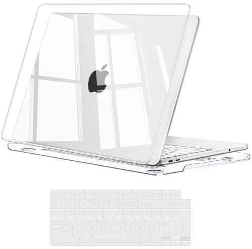 MOSISO Funda Compatible con MacBook Neo 13 Pulgadas 2026 A3404 con Chip A18 | Resistente a Arañazos Funda Rígida&Protector Teclado para la Trabajo Estudios y Uso Diario, Cristal Claro