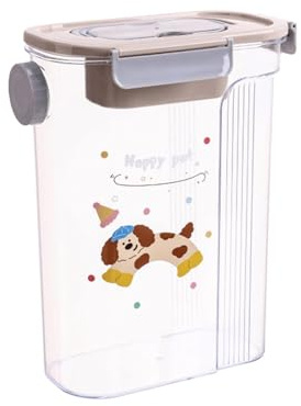 Generico Contenitore Per Crocchette Cani Ermetico,Ermetico Antiumidità con Beccuccio Laterale | Contenitore Snack per Gatti - per Farina Cereali Fiocchi d'Avena Piano