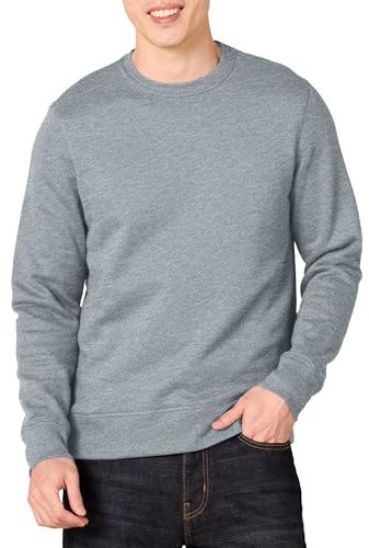 Amazon Essentials Men's Sweatshirt, Grey (light heather), X-Large