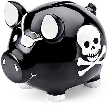 Mousehouse Gifts - Kinder Sparschwein - Piraten-Design - Geschenk für Jungen & Mädchen