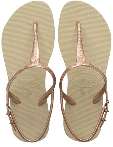 Havaianas - Twist, Comfortable, Elegant, and Versatile Sandals, Adjustable Buckle on Sides, T-Shaped Metallic Straps, Non-Slip Sole, Women