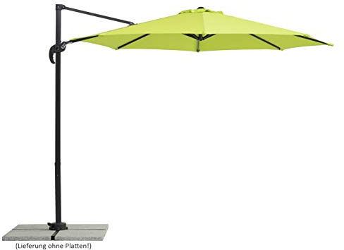 Schneider Sonnenschirm Rhodos Junior, apfelgrün, 300 cm rund, 760-78, Gestell Alu/Stahl, Bespannung Polyester, 17.2 kg