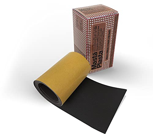 MastaPlasta Toppe autoadesive originali per la riparazione della pelle NERO 150 x 10 cm. Qualità da tappezzeria. Il tuo kit di riparazione pelle rapido e facile, per divani, sedili auto e fai da te