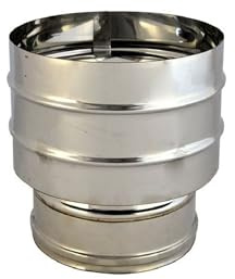 FUMAIOLO A CAPPELLO DOPPIA PARETE ANTIVENTO Ø 10/15 cm