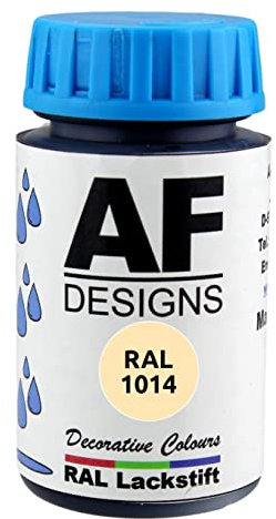 Alex Flittner Designs Lackstift RAL 1014 Elfenbein glänzend 50ml Holz Metall Möbel Bad Retuschierlack Reparaturlack
