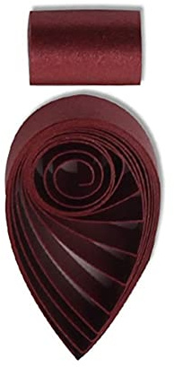 ODETOJOY Quilling-Papierstreifen, Metallic-Papierstreifen, 3 mm Rolle, für Bastelarbeiten, Kartenherstellung, einfarbige Quilling-Streifen, 0,3 cm, Purpurrot, 60 Stück