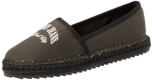 Tommy Jeans dam TJW Varsity Espadrille, svart, 6 UK, Svart, 39 EU