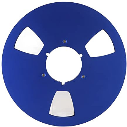 Carrete de Cinta Vacío de 1/4 X 10,5 Pulgadas, Carrete de Recogida de Aleación de Aluminio de Carrete Abierto, Carrete Pequeño de Carrete a Carrete de 3 Agujeros para Nab, Cinta