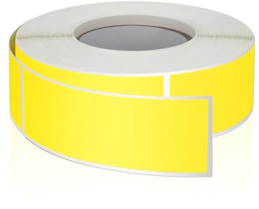 Meitaat Gelb Rechteckig Aufkleber 76 x 25 mm Farbkodierung Etiketten