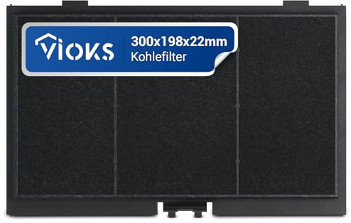 VIOKS Kohlefilter Dunstabzugshaube Filter 300x198mm Ersatz für Siemens LZ45510 11025805 - Aktivkohlefilter Dunstabzugshaube Siemens & Bosch DSZ4551