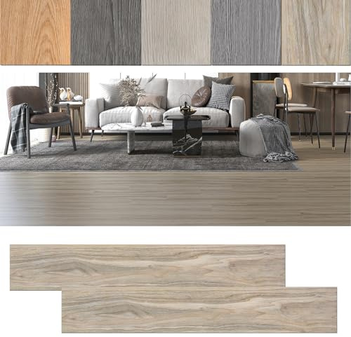 LARS360 PVC Bodenbelag Selbstklebend, Vinylboden Holz-Optik, 91,44 x 15,24 x 0,2 cm, 2,5m² 18 Stück, Laminat Klebefliesen Boden Laminatboden, Wasserfest Schalldämmung (White Oak)