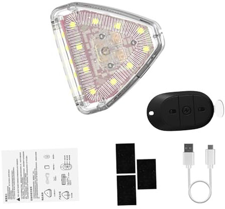 Baceyong Lumière stroboscopique LED pour moto, lumières stroboscopiques, lumières stroboscopiques LED sans fil, flash rapide 7 couleurs