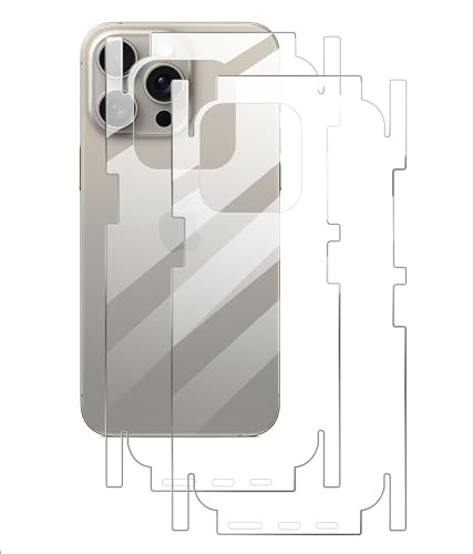 GIOPUEY [2 Pezzi Pellicola Protettiva Retro per iPhone 14 PRO, iPhone 14 PRO Retro Pellicola, TPU Morbido, Sottile, Alta Trasparenza, Bordo Protettivo - Transparent