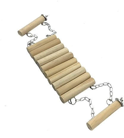 Angoily Vogel Papageien Spielzeug Natürliche Holz Klettern Leiter Haustier Spielset Für Hamster Vögel