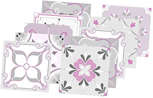 MAGICLULU 20pcs Vinyl Floor Adhesive Removable Sticker Decal Tiles Wall Decor for Home Kitchen Living Bathroom
