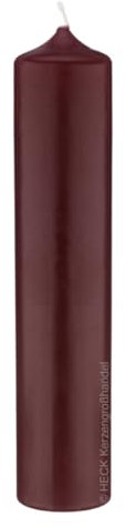 Kopschitz Kerzen Altarkerze Bordeaux, 200 x Ø 80 mm, 1 Stück, Unscented, Outdoor