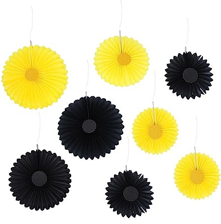 ABOOFAN 8 Stück Papierfächer Mit Blumen Geburtstagsparty Dekoration Wandbehang Papierfächer Papierhandtuch Blumengirlande Dekorationen Frühling Papierfächer Papierfächer Dekor