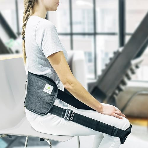 BetterBack® Korrekt rygghållning medan du sitter (sett på hajtank, läkare rekommenderar för ryggsmärta – gör varje stol ergonomisk – ländryggsstöd, justerbara remmar)