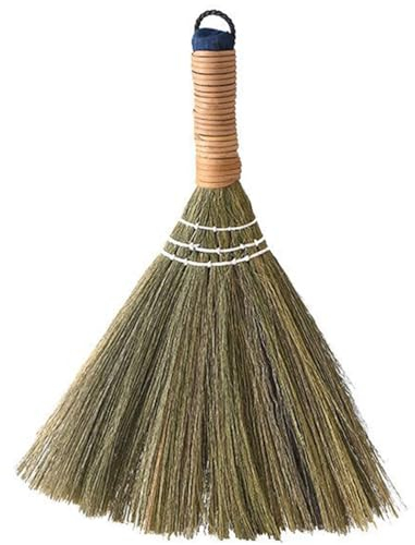 Scopa verticale in paglia, classica scopa vintage per esigenze domestiche, naturale