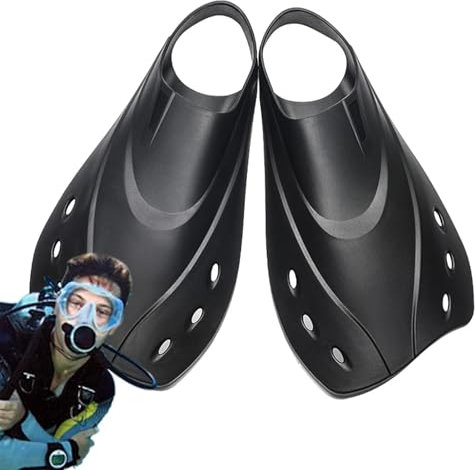 Wonsfuleu Schwimmtrainingsflossen, Tauchflossen,Schwimmende Flossen | Kompakte Tauchflossen, ergonomische, Bequeme Schwimmflosse, Kurze Flossen, Schwimmtrainingsflossen zum Schwimmen