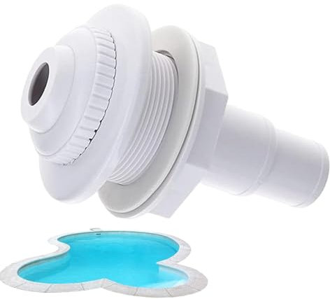 HunicandIU Buse de retour de de piscine, piscine hors sol, sortie de retour complète, raccord de buse, robinets de sortie de piscine avec globe oculaire, robinet d'entrée de retour fileté