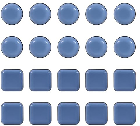 TRKETK 20 Pcs Self-Adhesive Furniture Sliders Round Shaped Self -Adhesive Chair Leg Sliders Floor Protector Pads Rectangle Self-Adhesive Furniture Slides for Carpet and Hard Wood Floors