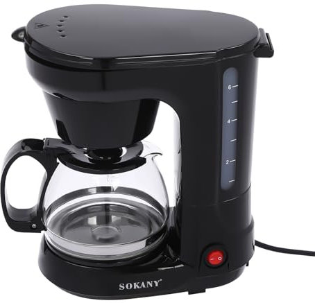 WOQLIBE Cafetera de goteo de 750 ml, pequeña cafetera de filtro para hogares, oficinas, cafés y hoteles, 650 W