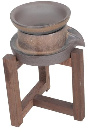 Cabilock Set De Filtre à Thé Rétro Artisanale Avec Support Bois Accessoire Pratique Pour Maison Et Cérémonie De Thé Filtration Et Facile à Nettoyer
