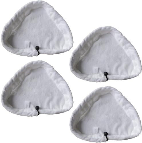 CLKE 4pcs Triangle Microfiber Cleaning Cloth, Steam Mop Pads, Compatible with H2O X5 Steam Mop Cover, Steam Microfibre Replacement