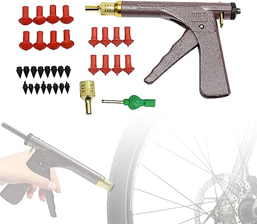 HUSPOO Tyre Repair Kit, Tubeless Vacuum Tyre Repair Tool with 16PCS Rubber Plugs and Toolbox, Car Wheel Fixing Kit for Quick Fixes Truck, Car, RV, Motorcycle Dirt Bike ATV Lawn Mower