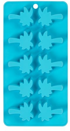 Tala Molde de silicona para hornear, molde con 10 agujeros en forma de palmera para hornear pasteles temáticos individuales, galletas, gelatinas, paletas de congelador y dulces hervidos, sin BPA y