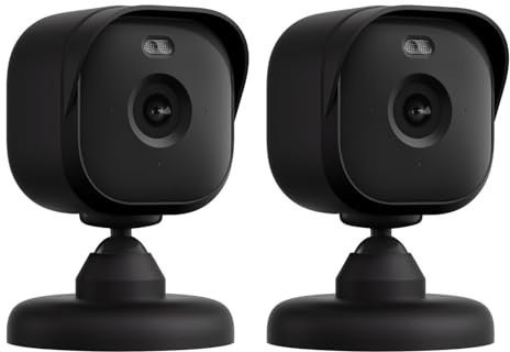 Blink Mini 2 Kamera Hülle – Silikon Schutzhülle mit Sonnenblende, wetterfest & staubdicht, Outdoor & Indoor Schutzcover für Blink Mini 2 Überwachungskamera, passgenaue Abdeckung in Schwarz 2er-Pack