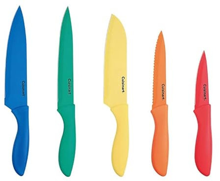 Cuisinart Advantage - Juego de cubiertos con revestimiento de cerámica de 10 piezas + 5 clips magnéticos para bolsas