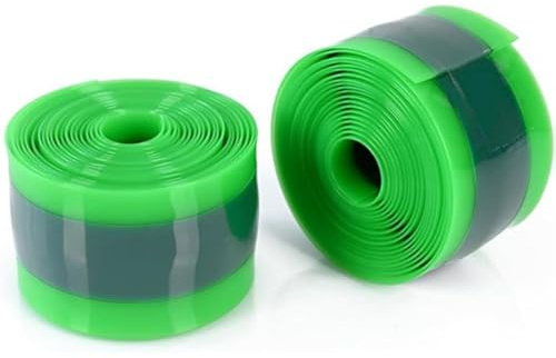 2 PCS Bike Tire Liner, Anti Puncture Tyre Liner Bike Inner Tube Protector Tapes, Bicycle Tube Flat Protector Compatible with 12 16 18 20 24 26 27.5 29 (Green)