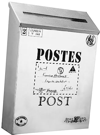 NUOBESTY Cassetta della Posta Vintage in Ferro Ampio Spazio, Design Semplice e Facile Installazione, Decorazione per Esterni e Casa Funzionale e Resistente